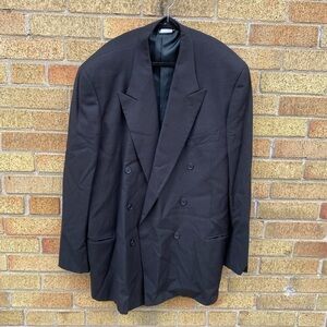 Vintage 100% Wool Giorgio Armani Jacket Black
